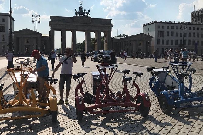 Beer Bike & Party Bike Highlights Berlin City Tour including pick-up - Berlin Wall history in short stops