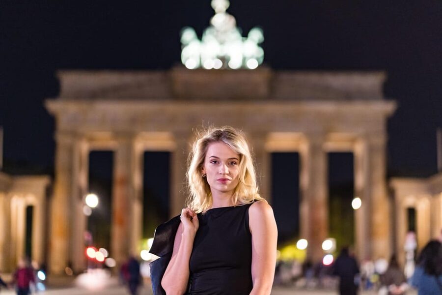 Berlin by Night: Private Photoshoot at Illuminated Cityscape - Meeting at the Polish Institute