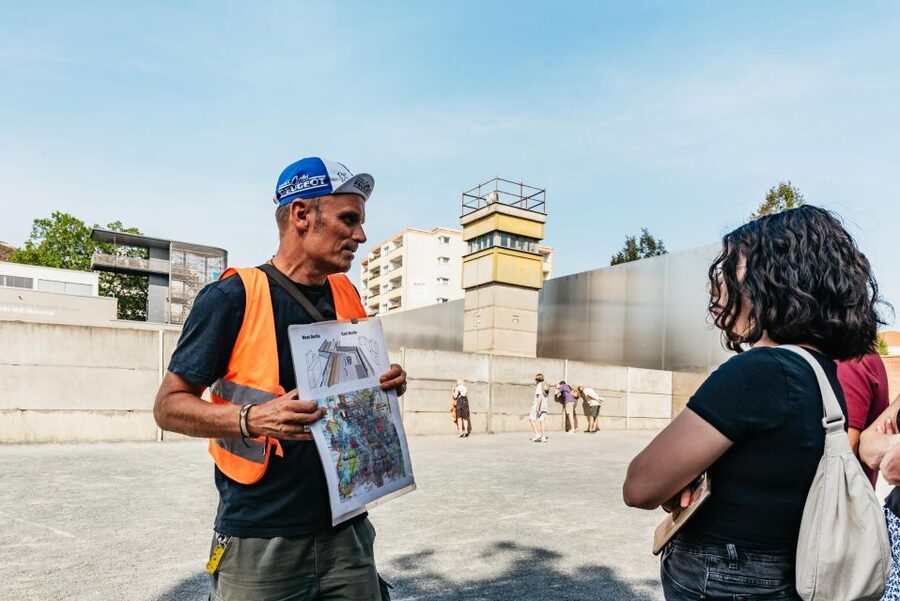 Berlin: Cold War Era History Guided Bike Tour - A surviving watchtower and the stories behind the concrete