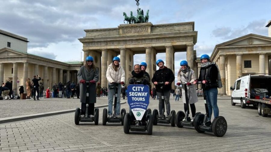 Berlin: East Side Gallery and Cold War Segway Tour - Riding toward the former border