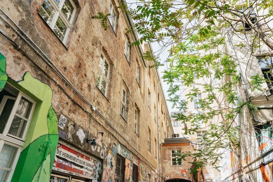 Berlin: Hidden Backyards Guided Walking Tour - Heckmann Höfe, a calm finish near Oranienburger Straße