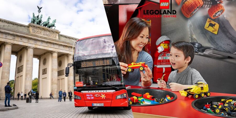 Berlin: Hop-On Hop-Off Bus & LEGOLAND Discovery Centre - Brandenburg Gate and the center of Berlin