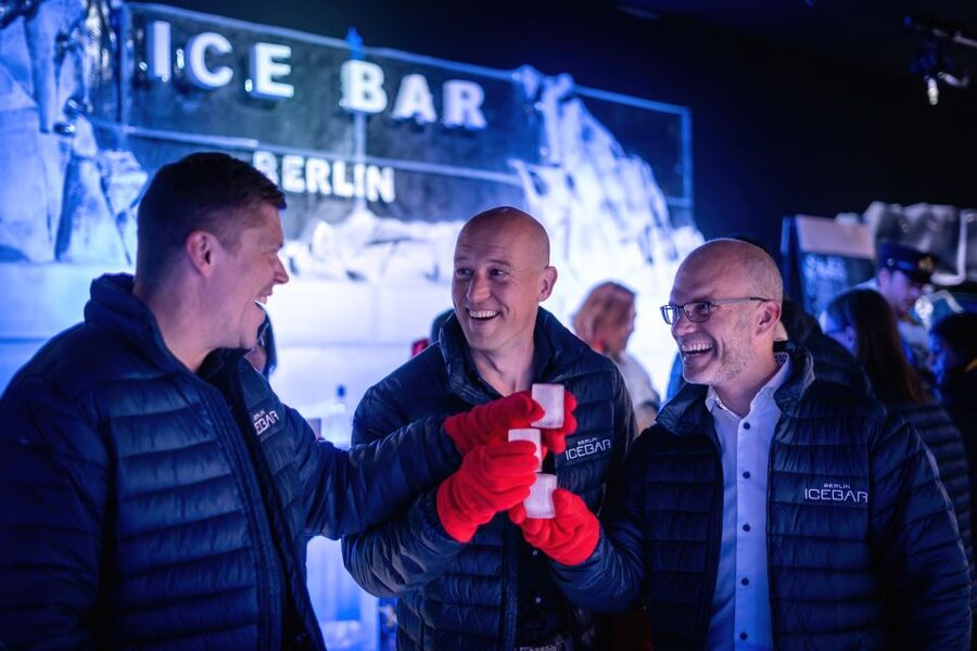 Berlin: Icebar Entrance with Complimentary Drinks - The Hansa story gives the ice room a purpose