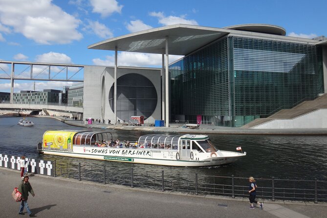 Berlin sightseeing boat tour on the Spree - Museum Island from a wider angle