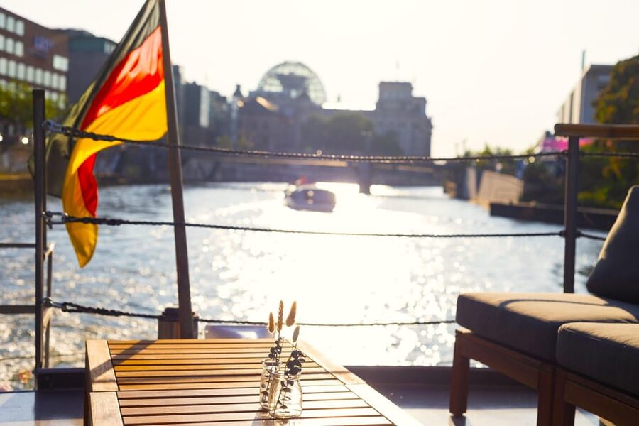 Berlin: Sightseeing Boat Tour on the Spree for Families - The John Franklin: Lounge Seating and River Views